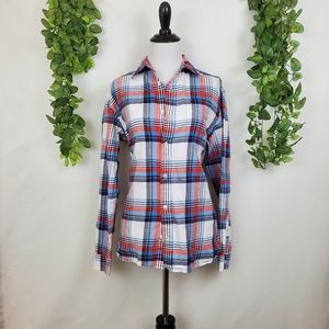 Tommy Hilfiger plaid red white blue button down